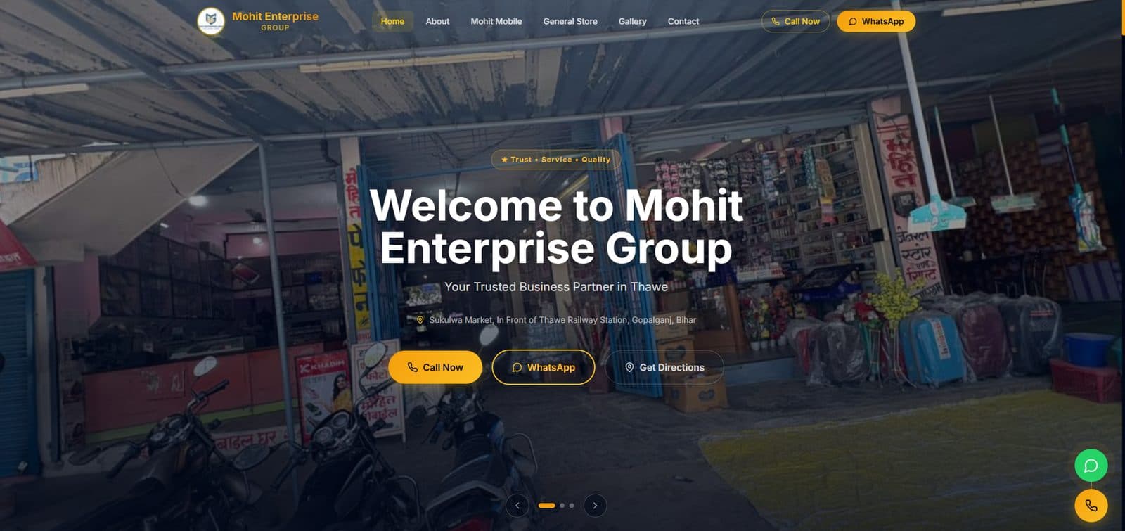 Mohit Enterprise Group website screenshot