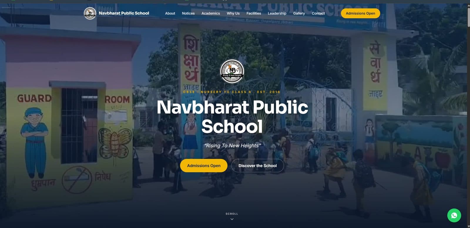 Nav Bharat Public School website screenshot